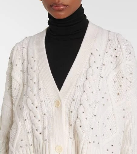 Max Mara Musica cable-knit wool and cashmere cardigan 4