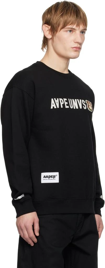 AAPE Black 'AAPER' Crewneck Sweatshirt 2