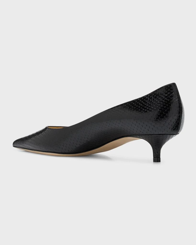Jimmy Choo Amelia Snake Printed Kitten-Heel Pumps 4