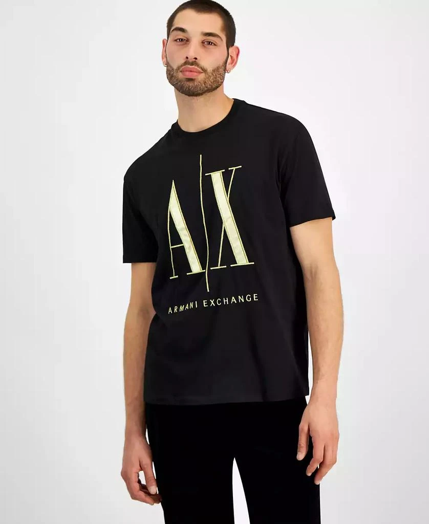 Armani Exchange Men's Embroidered Metallic Icon T-Shirt T-Shirts - Main Image