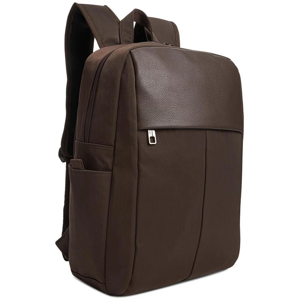 Alfani Mens Faux Trim Padded Backpack 1