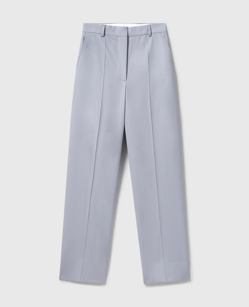 Stella McCartney Stella McCartney - Low-Rise Straight-Leg Trousers, Woman, Cloudy blue, Size: 40