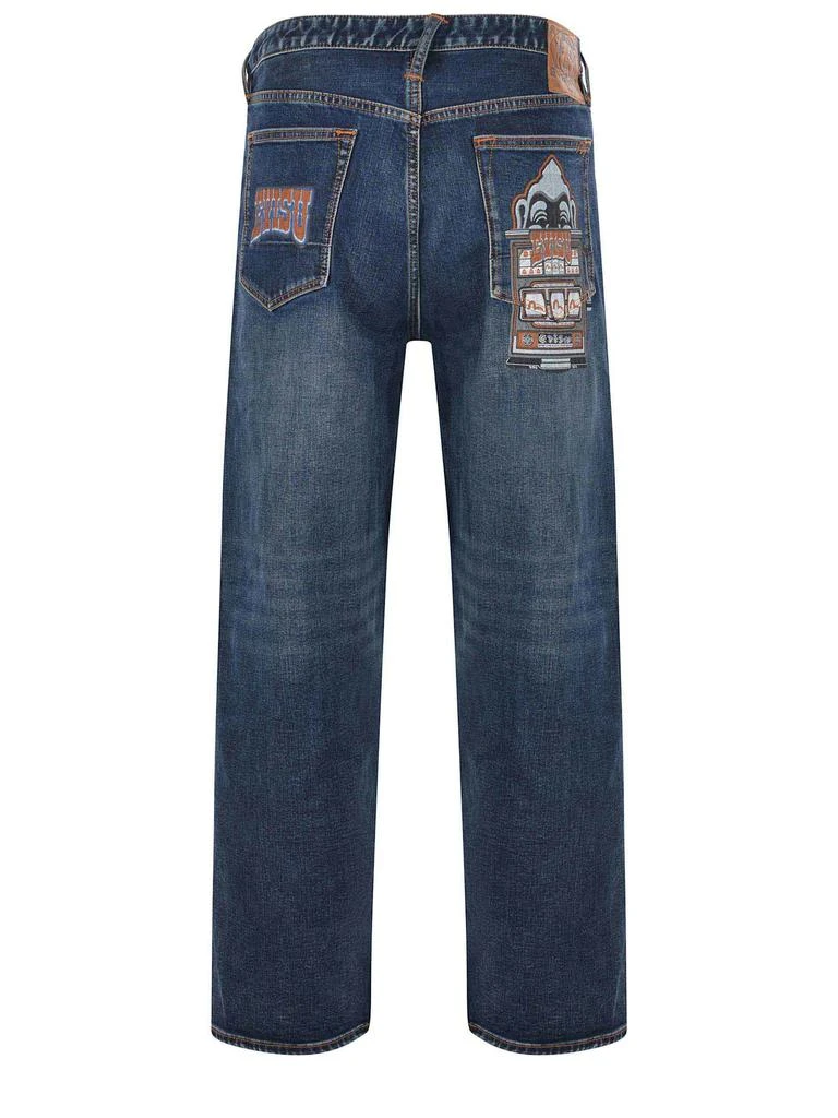 Evisu Jeans  In Dark Denim Cotton Blend. 3