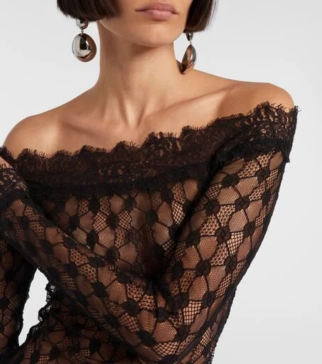 Isabel Marant Marlene off-shoulder lace top 4