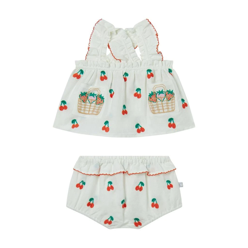 Stella McCartney Stella McCartney Kids Fruit-Embroidered Short Set 1