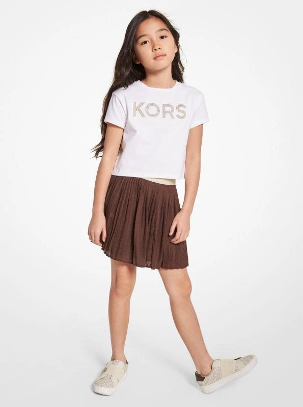 michael_kors Pleated Logo Skirt 1