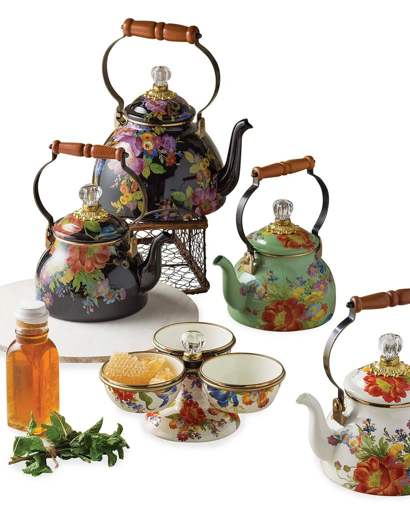 MacKenzie-Childs Flower Market Black Two-Quart Tea Kettle 3