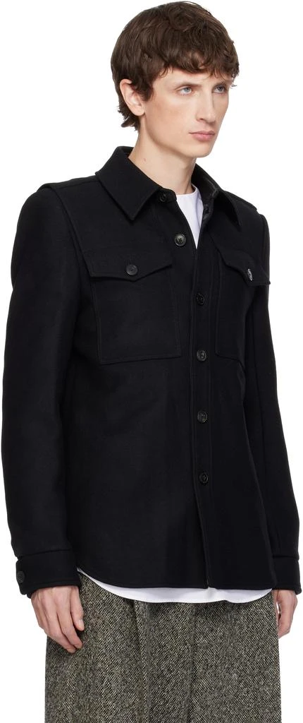 Dries Van Noten Black Constructed Wool Overshirt 2