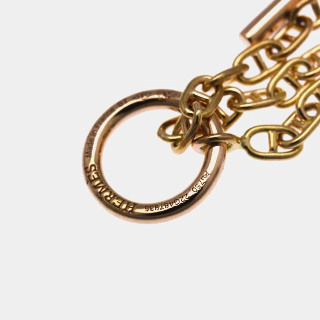 Hermes Hermes Chaine D
ancre Farandole 18K Rose Gold Charm Bracelet 6