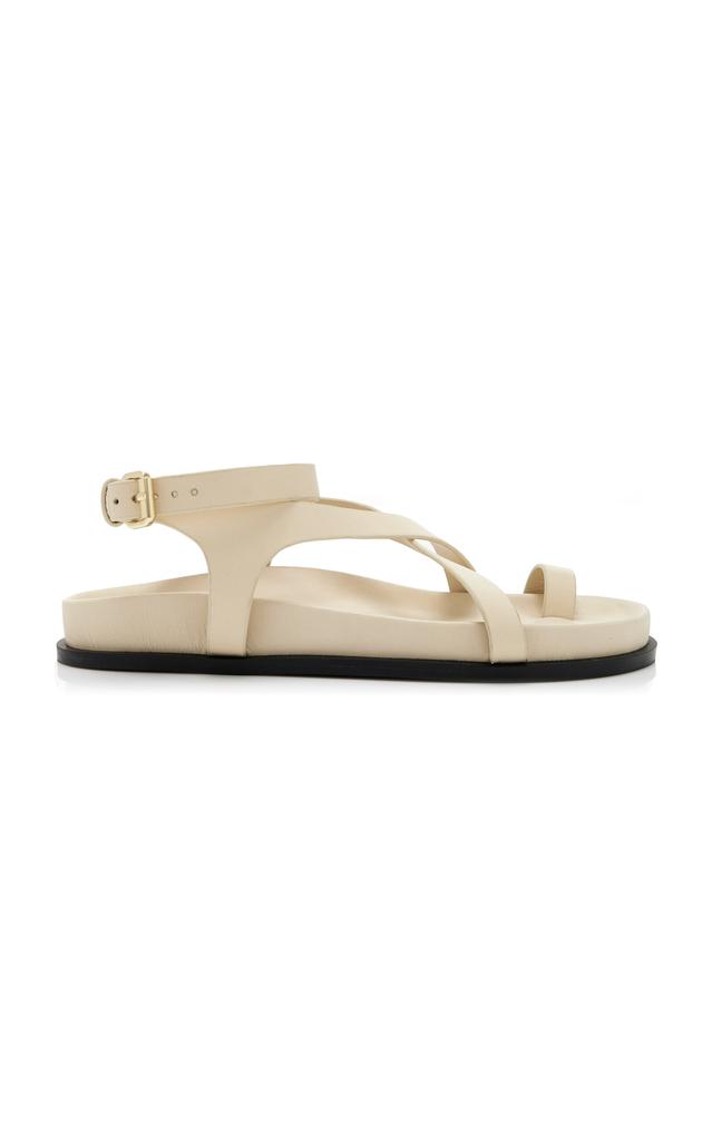A.Emery A.Emery - Jalen Slim Leather Sandals - Ivory - IT 38 - Moda Operandi
