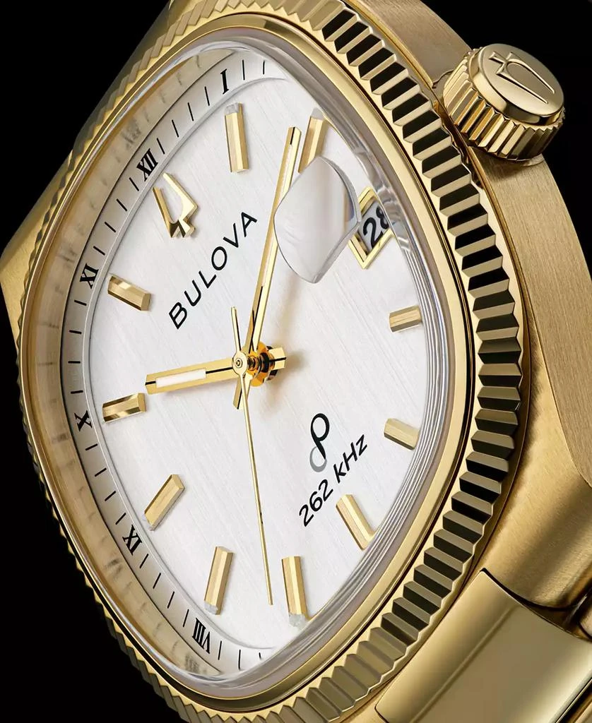 Bulova Men's Super Seville Gold-Tone Stainless Steel Bracelet Watch 38mm 4