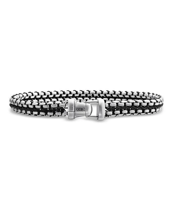David Yurman Men's Woven Box Chain Bracelet in Sterling Silver with Nylon, 10mm 4