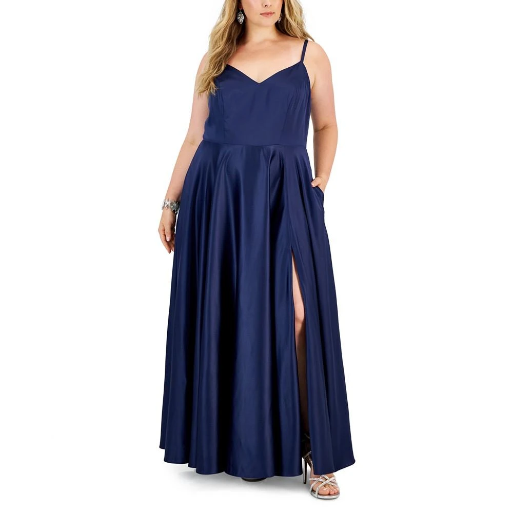 B Darlin Trendy Plus Size Satin Sleeveless Gown - Dresses & Skirts - Compare Prices from 8+ Stores - Free Shipping - BeyondStyle B Darlin Trendy Plus Size Satin Sleeveless Gown - Dresses & Skirts - Compare Prices from 8+ Stores - Free Shipping - BeyondStyle