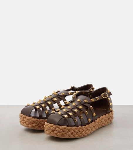 Valentino Rockstud leather espadrilles 4