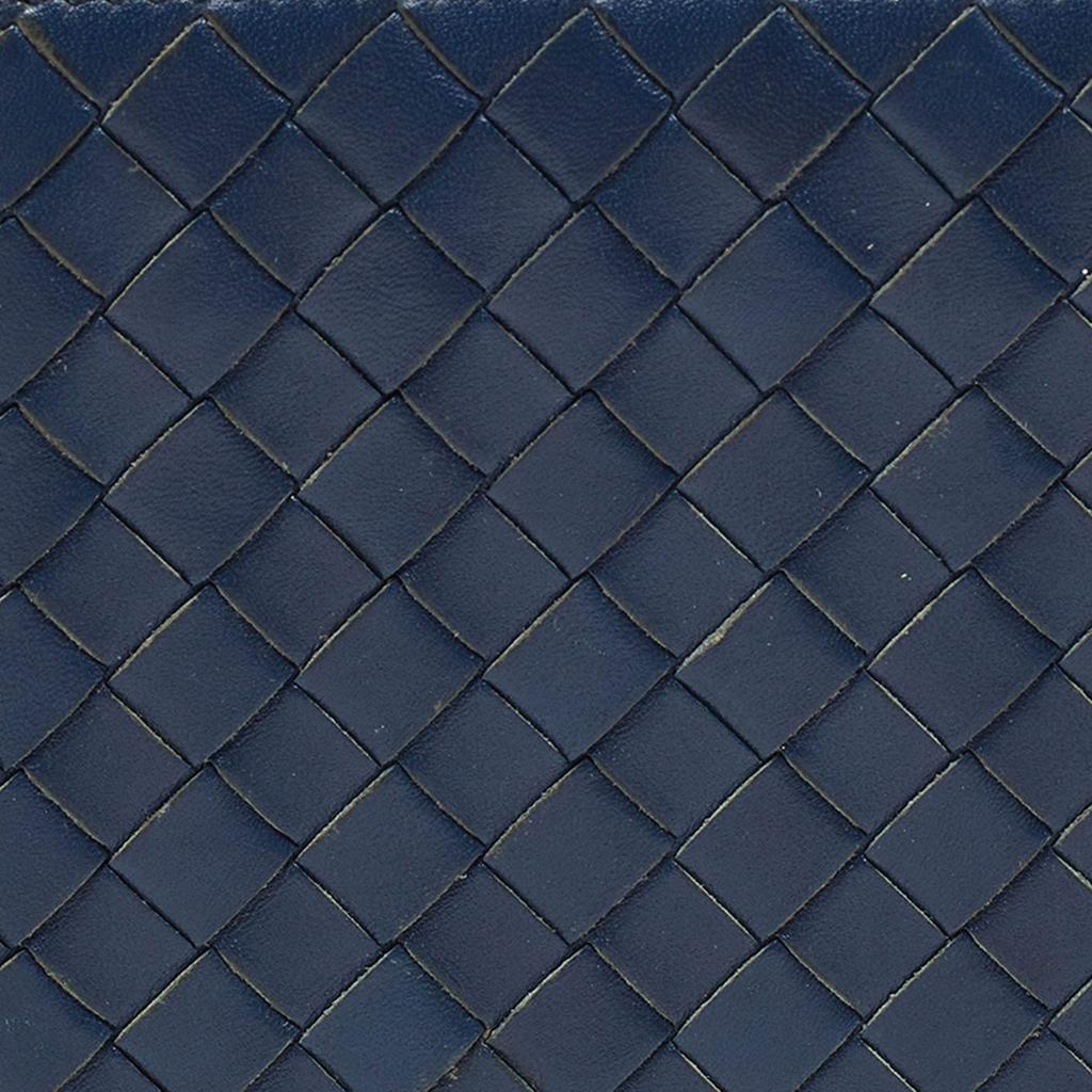 Bottega Veneta Bottega Veneta Blue Intrecciato Leather