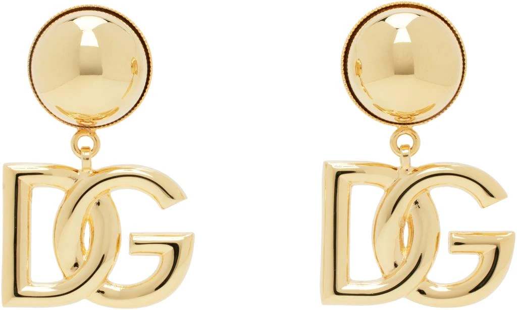 Dolce & Gabbana Gold 'DG' Logo Clip-On Earrings 1
