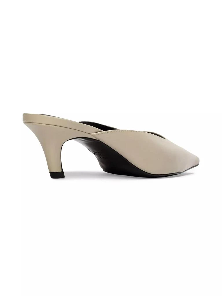 Black Suede Studio Logan 50MM Nappa Kitten Heel Mules 4