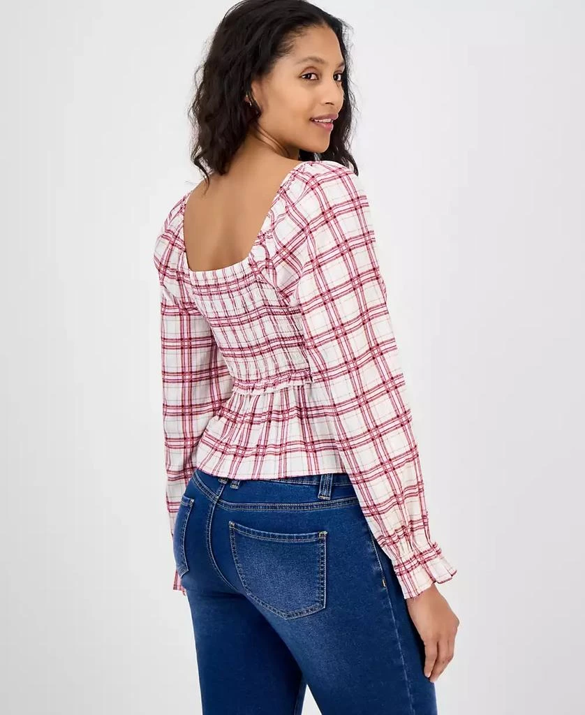 Celebrity Pink Juniors
Plaid Ruffle-Trim Babydoll Top 6
