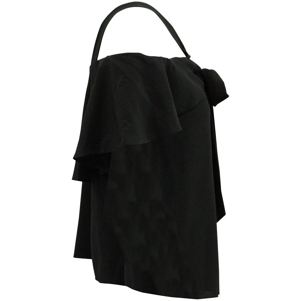 Temperley London Cold Shoulder Top in Black Silk 2