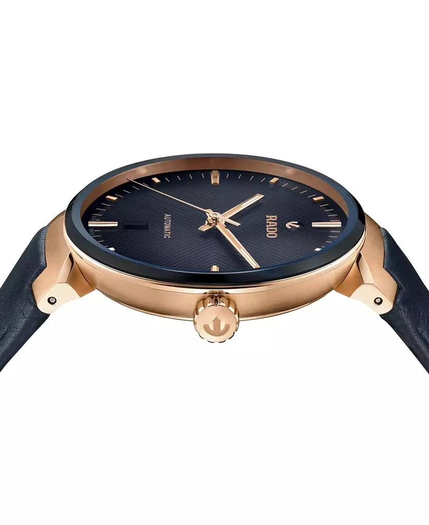 Rado Unisex Swiss Automatic Florence Blue Leather Strap Watch 39mm 3