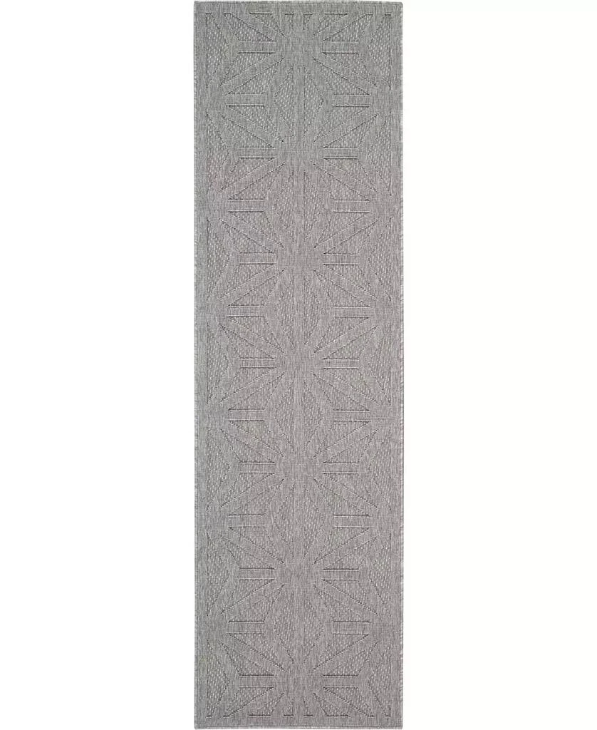 Nourison Cozumel CZM01 Silver 2'2" x 7'6" Runner Rug 1