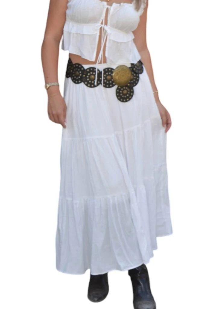 Cotton Candy Amelia Maxi Skirt In White 3