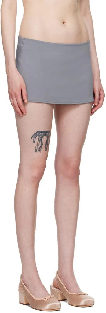 GUIZIO Gray Micro Miniskirt 2