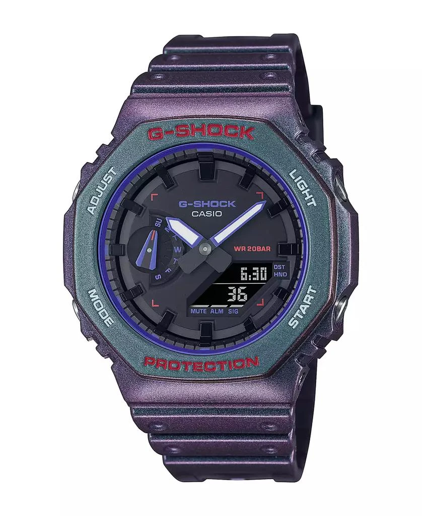 G-Shock Men's Analog Digital Purple Resin Watch 50.0mm, GA2100AH-6A 1