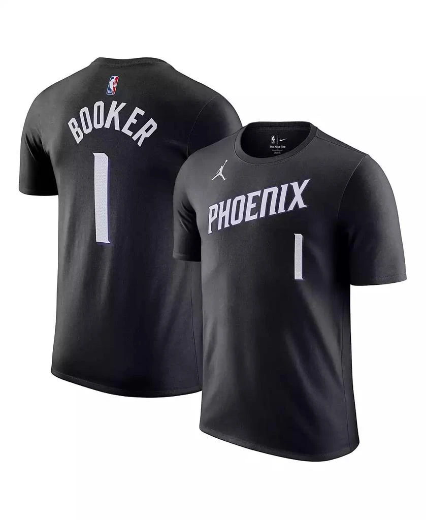 Jordan Men's and Women's Devin Booker Black Phoenix Suns Name & Number T-Shirt - Statement Edition