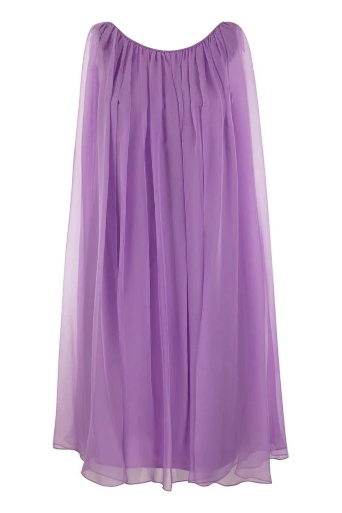 MAX MARA FOOTING - SILK CHIFFON FLARED DRESS 1