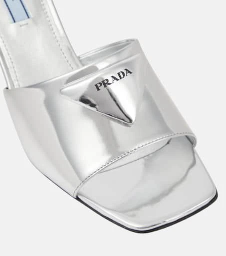 Prada Metallic leather sandals 6
