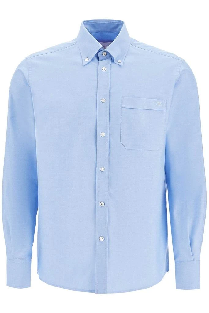 Valentino Valentino Logo Embroidered Long-Sleeved Shirt from Cettire