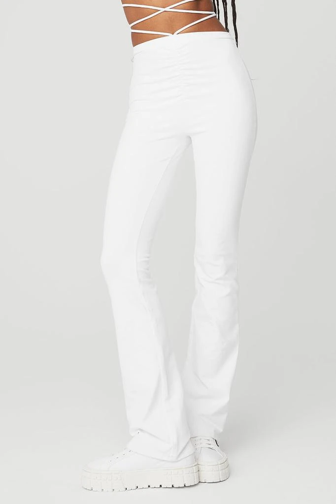 Alo Airbrush High-Waist Cinch Flare Legging - White 1