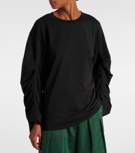 dries van noten スウェット Dries Van Noten Ruched cotton jersey sweatshirt - Hoodies