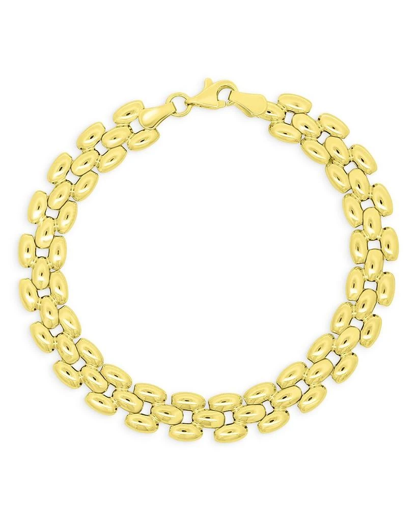 Bloomingdale
s Fine Collection Three Row Panther Link Chain Bracelet in 14K Yellow Gold 1