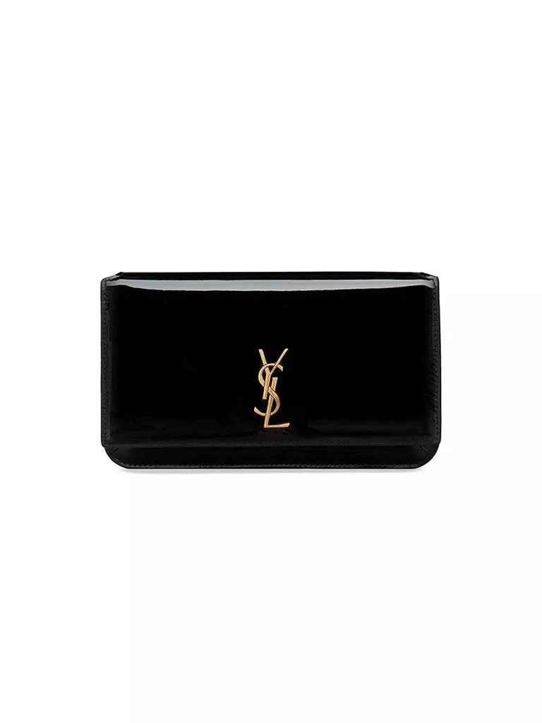 Yves Saint Laurent Cassandre Phone Holder in Patent Leather 3