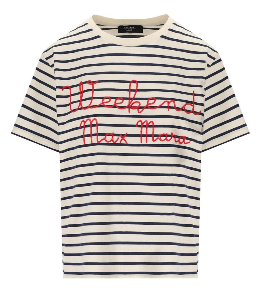 Shop Weekend Max Mara Acline - Printed Organic Cotton T