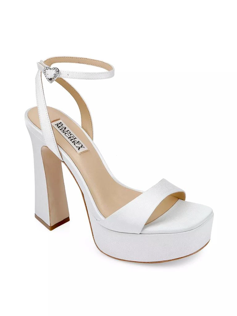Badgley Mischka Caia 125MM Satin Platform Sandals 2