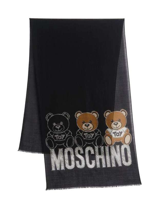 Moschino Logo Wool Scarf 2