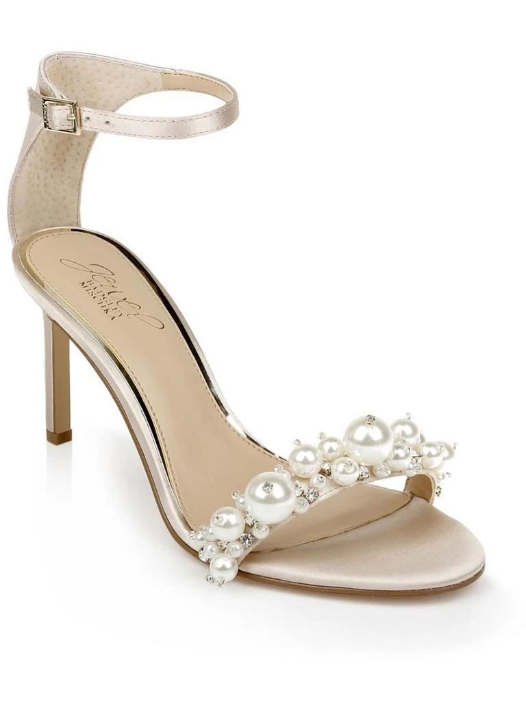 Badgley Mischka Lassie Womens Ankle Strap Open Toe Heels 4