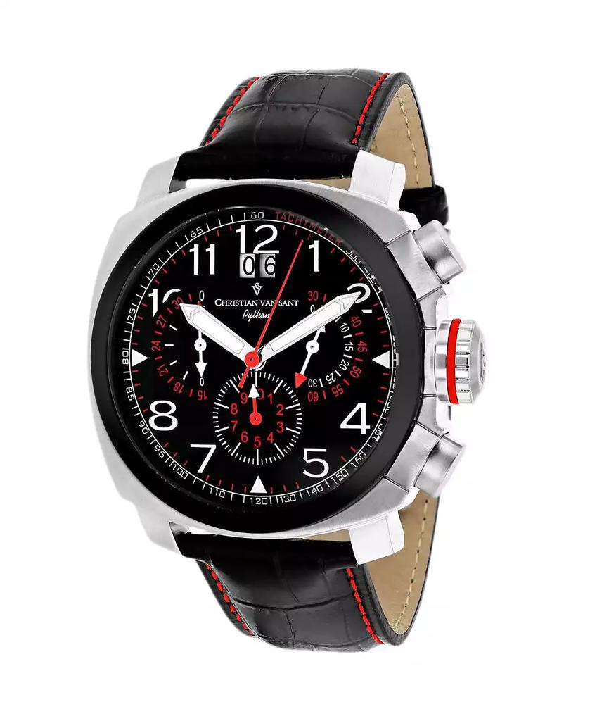 Christian Van Sant Men's Grand Python Black Dial Watch - CV3AU1