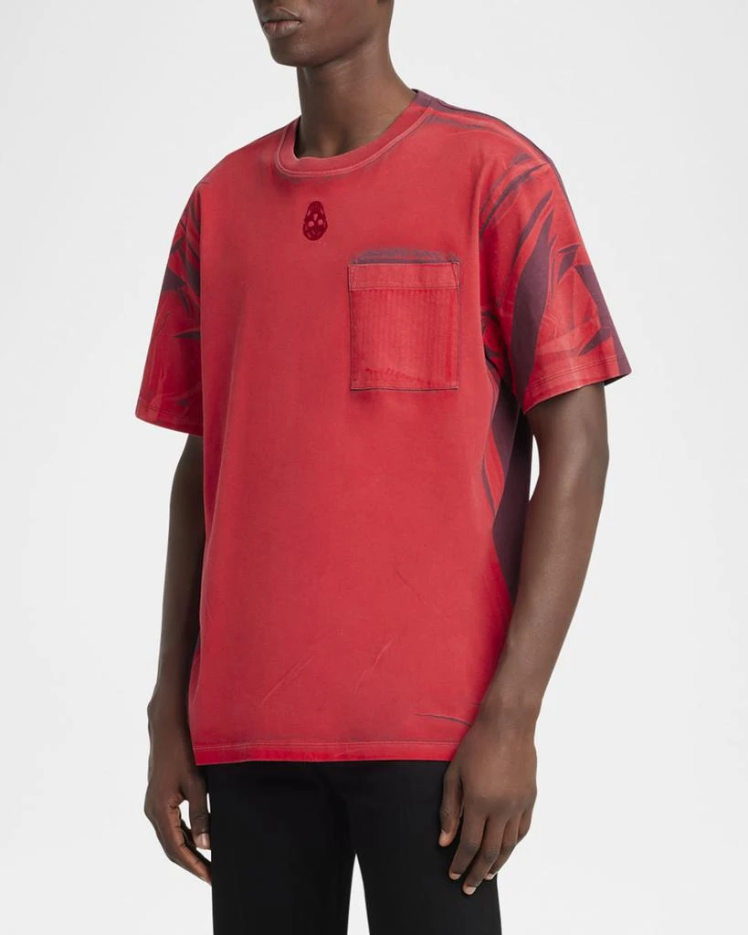 Alexander McQueen Men's Bleach-Out Inverted Skull T-Shirt 4