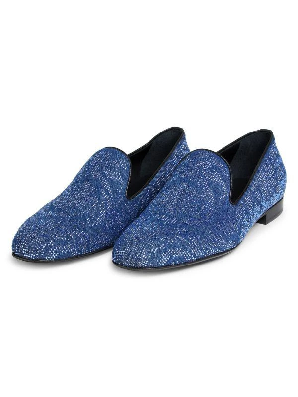 Versace Stone-Embellished Smocking Slippers 2