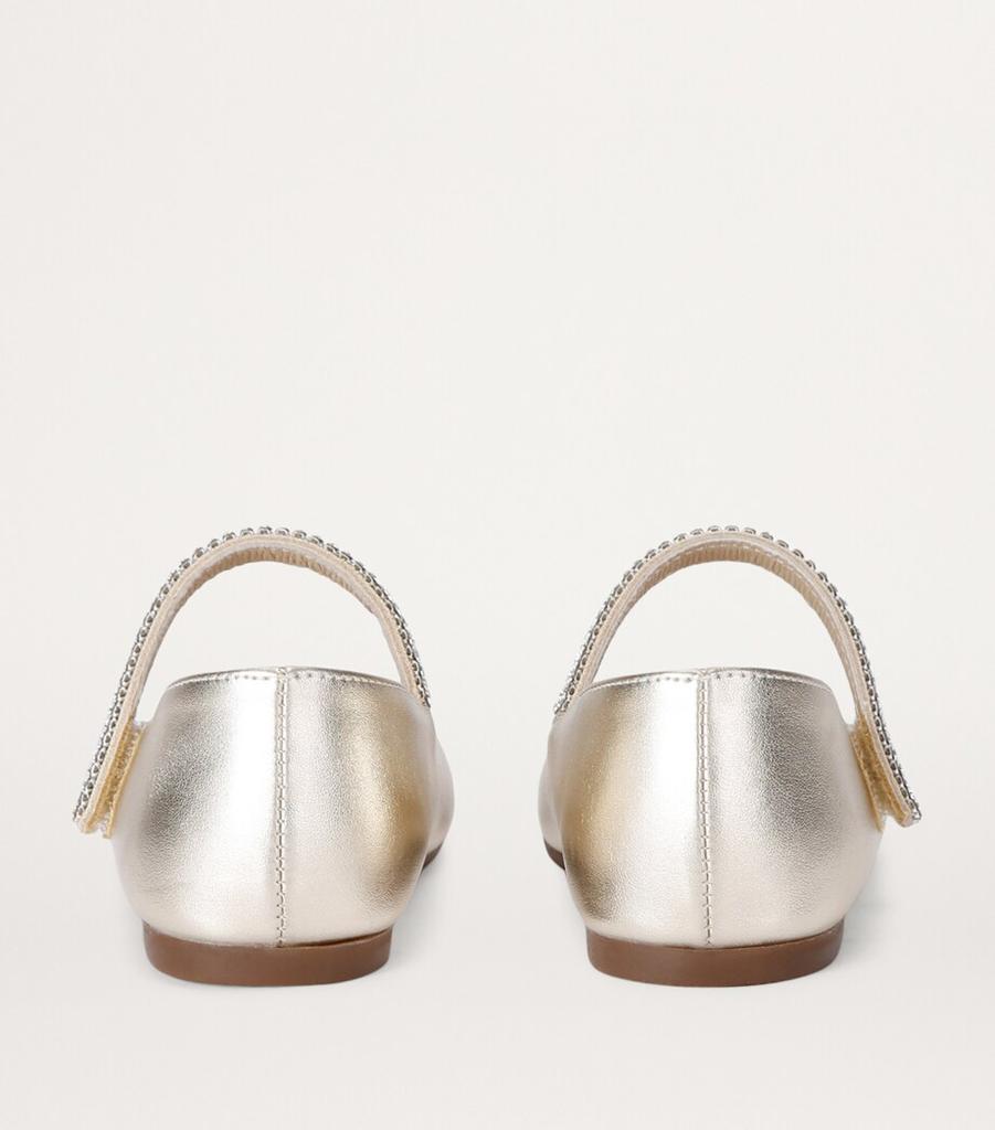Babywalker Crystal-Strap Ballet Flats