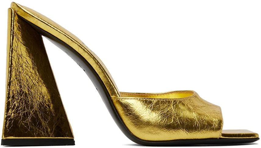 The Attico Gold Devon Mules 1