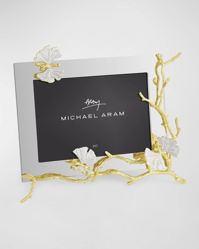 Michael Aram Butterfly Ginkgo White and Gold Frame, 5" x 7" 3