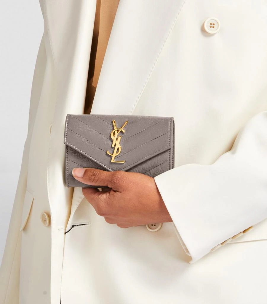 Yves Saint Laurent Small Monogram Matelassé Envelope Wallet 2