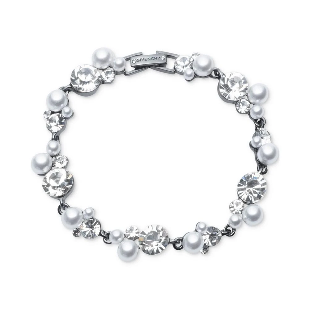 Givenchy Hematite-Tone Imitation & Crystal Cluster Link Bracelet 1