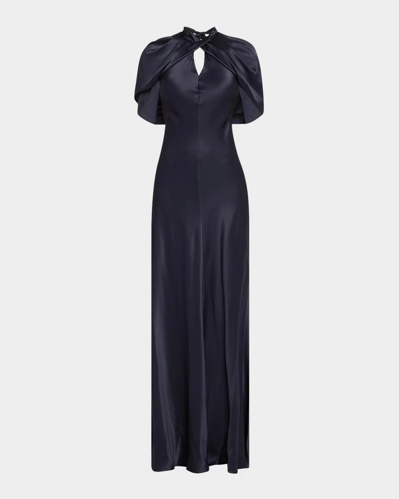 strapless open back dress Athena Bridal Cape Gown