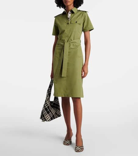 Burberry Belted cotton shirt dress 2